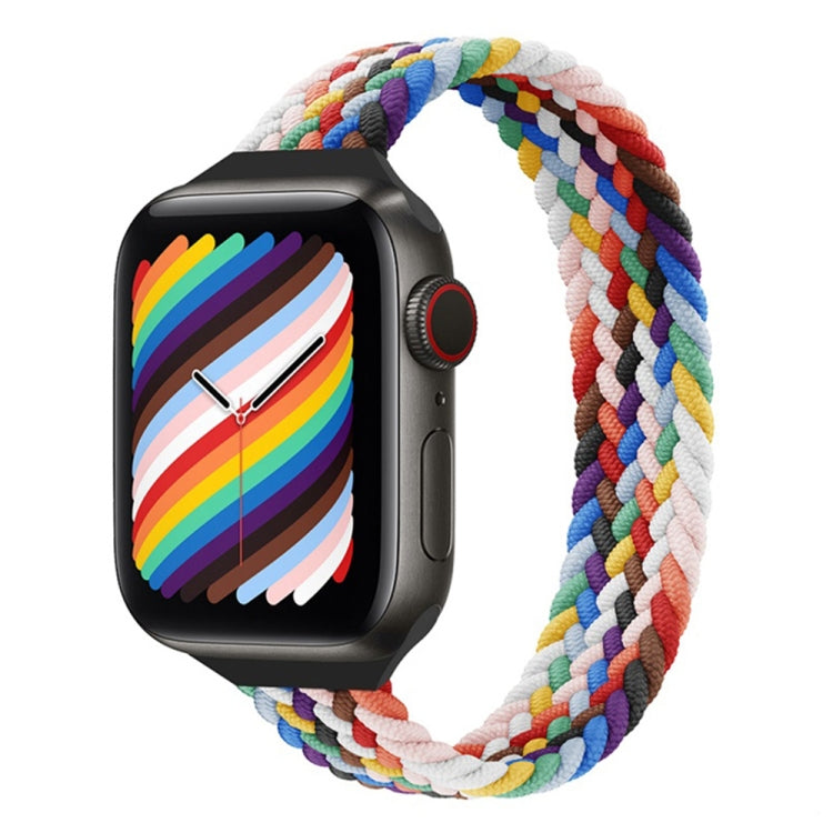 小さめの手首用シングルループナイロン編み替えバンド、Apple Watchシリーズ 7 45mm / 6&SE&5&4 44mm / 3&2&1 42mm用、S 145mm、M 155mm、L 165mm