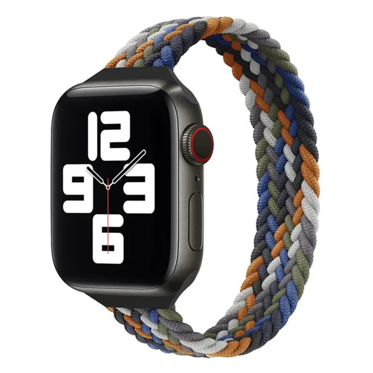 小さめの手首用シングルループナイロン編み替えバンド、Apple Watchシリーズ 7 45mm / 6&SE&5&4 44mm / 3&2&1 42mm用、S 145mm、M 155mm、L 165mm