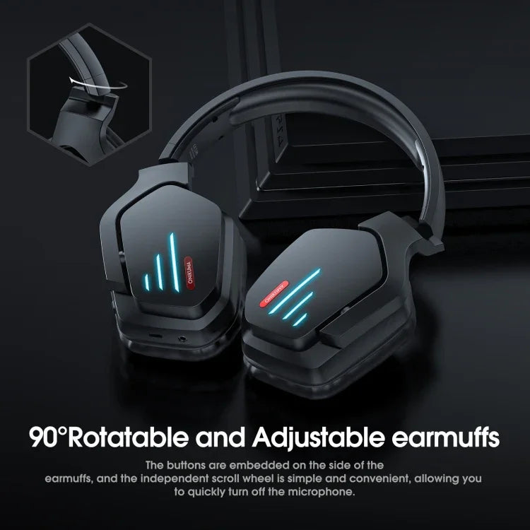 ONIKUMA B60 Bluetooth 5.0 調節可能な強力な低音 ゲーミングワイヤレスBluetoothヘッドセット マイク付き