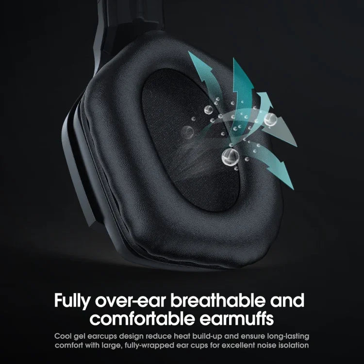 ONIKUMA B60 Bluetooth 5.0 調節可能な強力な低音 ゲーミングワイヤレスBluetoothヘッドセット マイク付き