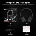 ONIKUMA B60 Bluetooth 5.0 調節可能な強力な低音 ゲーミングワイヤレスBluetoothヘッドセット マイク付き