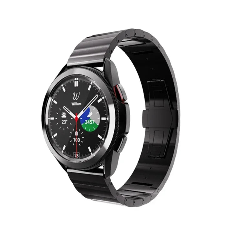スチール交換用ストラップバンド、Samsung Galaxy Watch4 Classic 42mm/46mm用