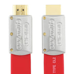 ULT-unite 4K ウルトラHD 金メッキ HDMI to HDMI フラットケーブル、1m、1.5m、2m、3m、5m、6m、8m、10m、12m、15m、16m、17m、18m、20m