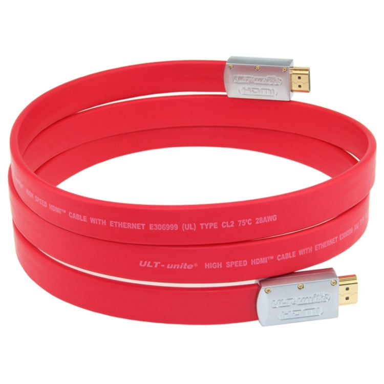 ULT-unite 4K ウルトラHD 金メッキ HDMI to HDMI フラットケーブル、1m、1.5m、2m、3m、5m、6m、8m、10m、12m、15m、16m、17m、18m、20m