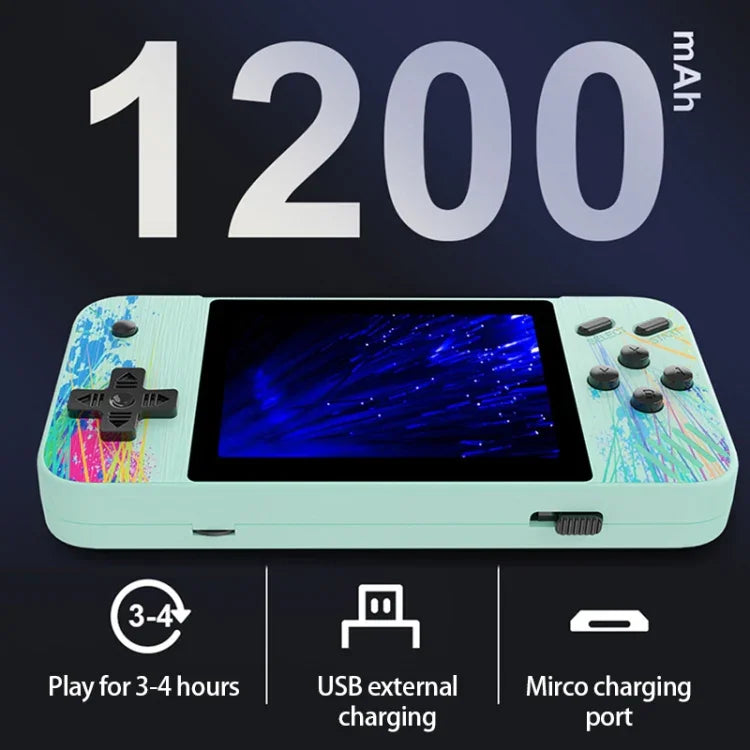 G3マカロン 3.5インチスクリーン 携帯型ゲーム機 デュアルプレイヤー用 内蔵800ゲーム、ダブルプレイヤー / ピンク、ダブルプレイヤー / グレー、ダブルプレイヤー / グリーン、ダブルプレイヤー / ブルー