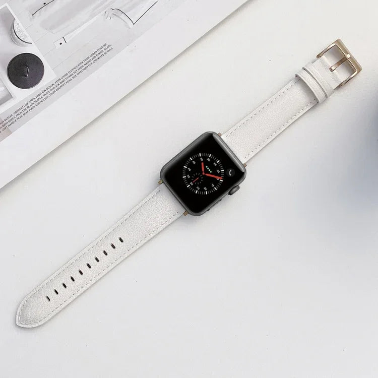 縫製レザー替えストラップバンド、Apple Watchシリーズ用、7 41mm / 6&SE&5&4 40mm / 3&2&1 38mm、7 45mm / 6&SE&5&4 44mm / 3&2&1 42mm