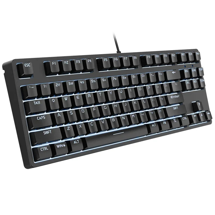 HXSJ L600 87キー USB-C / Type-C 有線 赤軸メカニカルキーボード クールバックライト付き