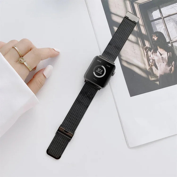 V字バックルストレートスチール替えストラップバンド、Apple Watchシリーズ用、7 41mm / 6&SE&5&4 40mm / 3&2&1 38mm、7 45mm / 6&SE&5&4 44mm / 3&2&1 42mm