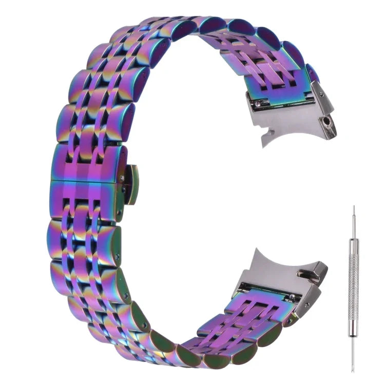 七連ステンレススチール交換用ストラップバンド、Samsung Galaxy Watch4 40mm/44mm用