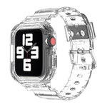 氷河透明TPU一体型交換ストラップウォッチバンド、Apple Watchシリーズ7 45mm用、Apple Watchシリーズ7 41mm用