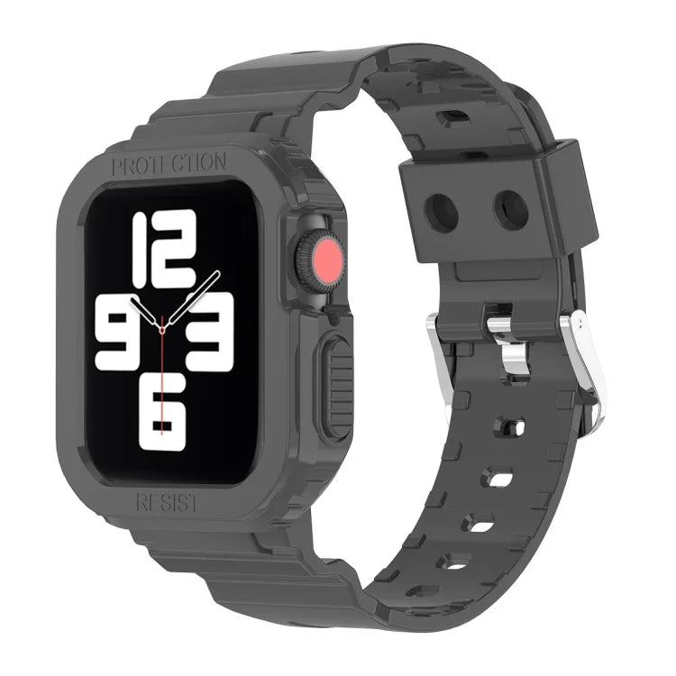 氷河透明TPU一体型交換ストラップウォッチバンド、Apple Watchシリーズ7 45mm用、Apple Watchシリーズ7 41mm用