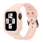 氷河透明TPU一体型交換ストラップウォッチバンド、Apple Watchシリーズ7 45mm用、Apple Watchシリーズ7 41mm用