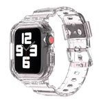 氷河透明TPU一体型交換ストラップウォッチバンド、Apple Watchシリーズ7 45mm用、Apple Watchシリーズ7 41mm用