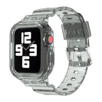 氷河透明TPU一体型交換ストラップウォッチバンド、Apple Watchシリーズ7 45mm用、Apple Watchシリーズ7 41mm用