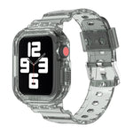氷河透明TPU一体型交換ストラップウォッチバンド、Apple Watchシリーズ7 45mm用、Apple Watchシリーズ7 41mm用