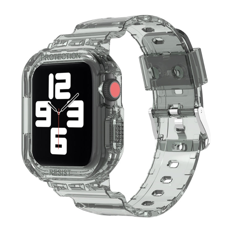 氷河透明TPU一体型交換ストラップウォッチバンド、Apple Watchシリーズ7 45mm用、Apple Watchシリーズ7 41mm用