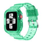 氷河透明TPU一体型交換ストラップウォッチバンド、Apple Watchシリーズ7 45mm用、Apple Watchシリーズ7 41mm用