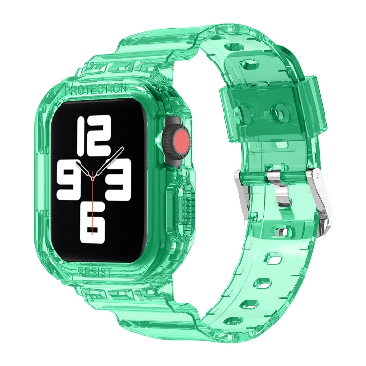 氷河透明TPU一体型交換ストラップウォッチバンド、Apple Watchシリーズ7 45mm用、Apple Watchシリーズ7 41mm用
