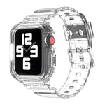 氷河透明TPU一体型交換ストラップウォッチバンド、Apple Watchシリーズ7 45mm用、Apple Watchシリーズ7 41mm用