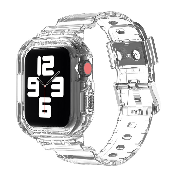 氷河透明TPU一体型交換ストラップウォッチバンド、Apple Watchシリーズ7 45mm用、Apple Watchシリーズ7 41mm用
