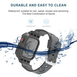 氷河透明TPU一体型交換ストラップウォッチバンド、Apple Watchシリーズ7 45mm用、Apple Watchシリーズ7 41mm用