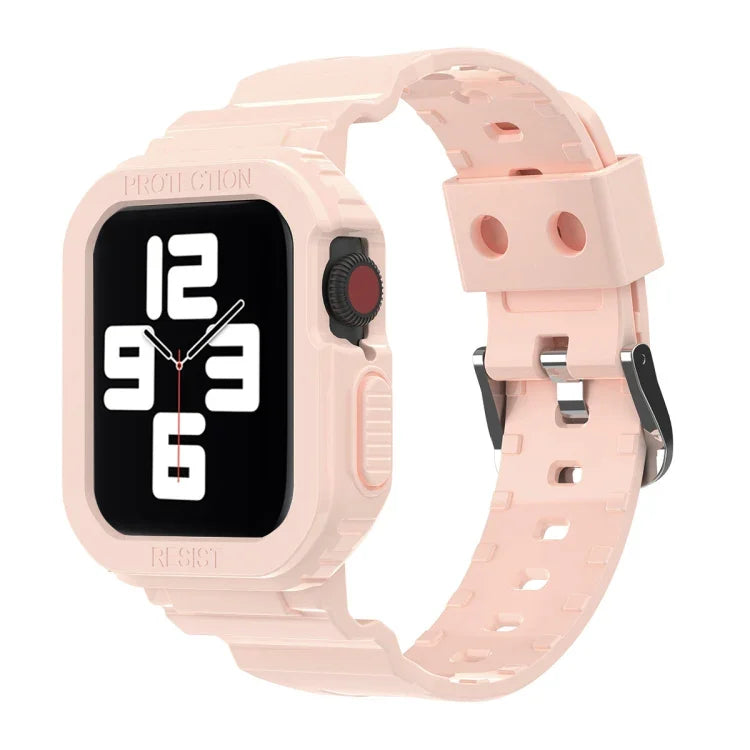 氷河透明TPU一体型交換ストラップウォッチバンド、Apple Watchシリーズ7 45mm用、Apple Watchシリーズ7 41mm用