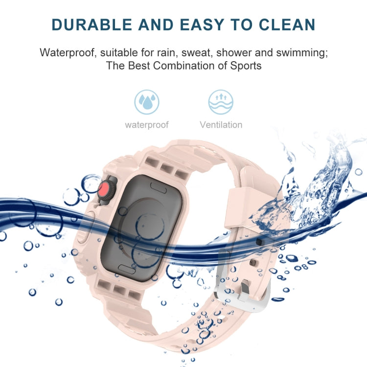 氷河透明TPU一体型交換ストラップウォッチバンド、Apple Watchシリーズ7 45mm用、Apple Watchシリーズ7 41mm用