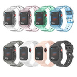 氷河透明TPU一体型交換ストラップウォッチバンド、Apple Watchシリーズ7 45mm用、Apple Watchシリーズ7 41mm用
