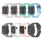 氷河透明TPU一体型交換ストラップウォッチバンド、Apple Watchシリーズ7 45mm用、Apple Watchシリーズ7 41mm用