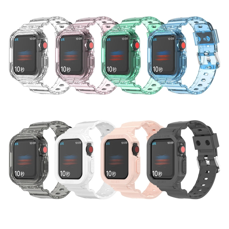 氷河透明TPU一体型交換ストラップウォッチバンド、Apple Watchシリーズ7 45mm用、Apple Watchシリーズ7 41mm用