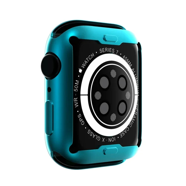 衝撃吸収TPUオールインクルーシブ電気めっき保護ケース、Apple Watchシリーズ9 / 8 / 7 41mm用、Apple Watchシリーズ9 / 8 / 7 45mm用
