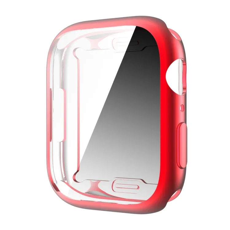 衝撃吸収TPUオールインクルーシブ電気めっき保護ケース、Apple Watchシリーズ9 / 8 / 7 41mm用、Apple Watchシリーズ9 / 8 / 7 45mm用