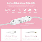 ONIKUMA X10 Car Ear LED Light Adjustable Gaming Headset with Microphone