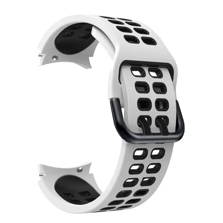 二列穴二色シリコン交換用ストラップバンド、Samsung Galaxy Watch4 40mm / 44mm用
