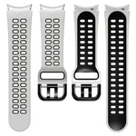 二列穴二色シリコン交換用ストラップバンド、Samsung Galaxy Watch4 40mm / 44mm用