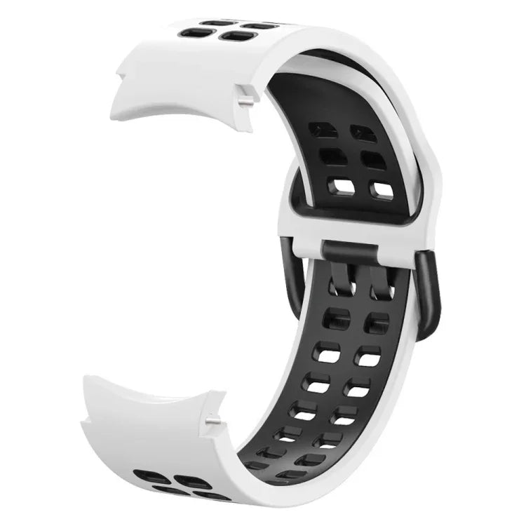 二列穴二色シリコン交換用ストラップバンド、Samsung Galaxy Watch4 40mm / 44mm用