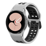二列穴二色シリコン交換用ストラップバンド、Samsung Galaxy Watch4 40mm / 44mm用