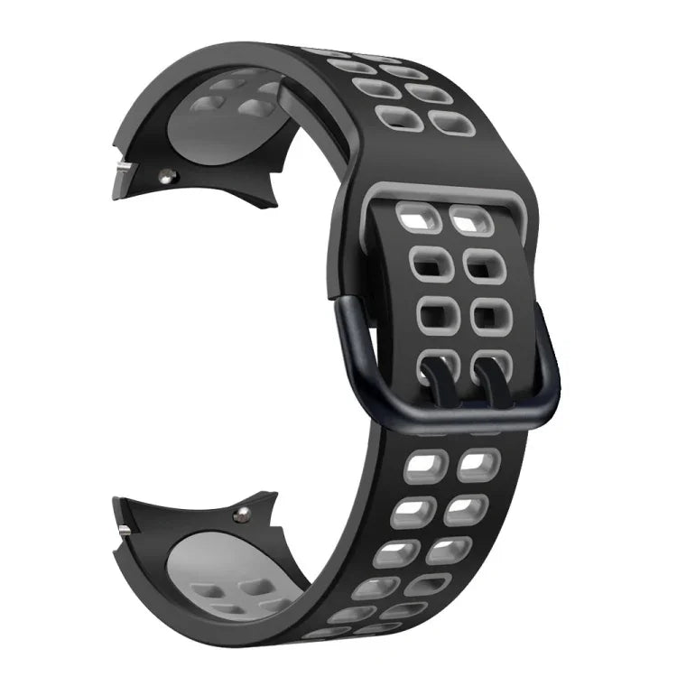 二列穴二色シリコン交換用ストラップバンド、Samsung Galaxy Watch4 40mm / 44mm用