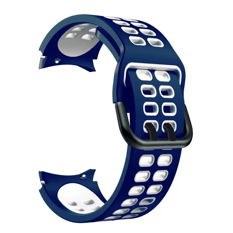 二列穴二色シリコン交換用ストラップバンド、Samsung Galaxy Watch4 40mm / 44mm用