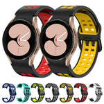 二列穴二色シリコン交換用ストラップバンド、Samsung Galaxy Watch4 40mm / 44mm用