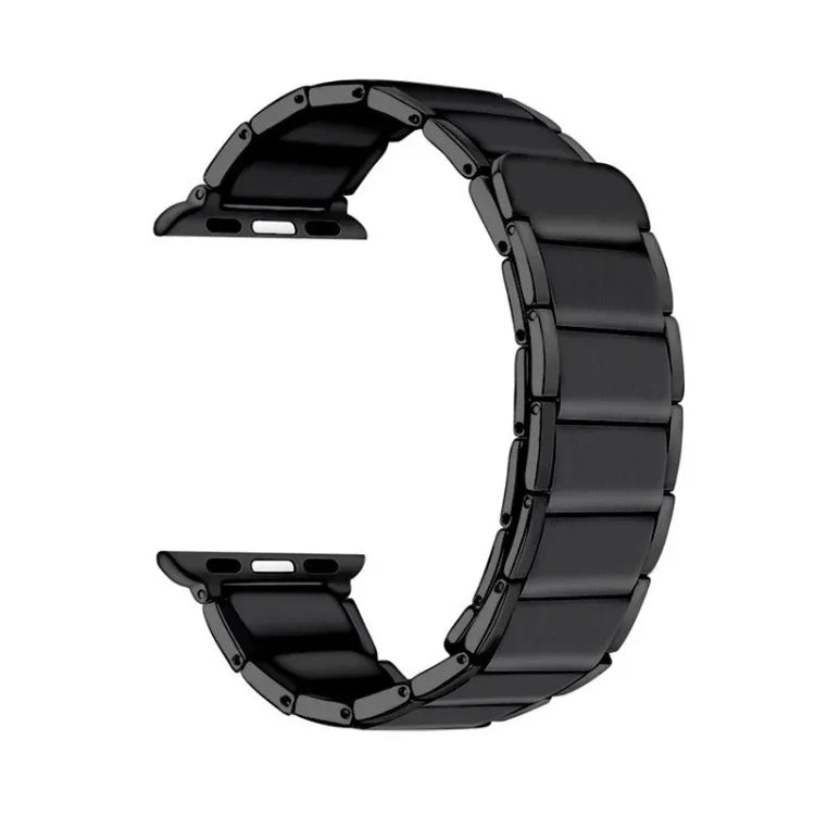 竹節マグネットスチール交換ストラップウォッチバンド Apple Watchシリーズ用、7 41mm / 6&SE&5&4 40mm / 3&2&1 38mm、7 45mm / 6&SE&5&4 44mm / 3&2&1 42mm