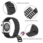 竹節マグネットスチール交換ストラップウォッチバンド Apple Watchシリーズ用、7 41mm / 6&SE&5&4 40mm / 3&2&1 38mm、7 45mm / 6&SE&5&4 44mm / 3&2&1 42mm