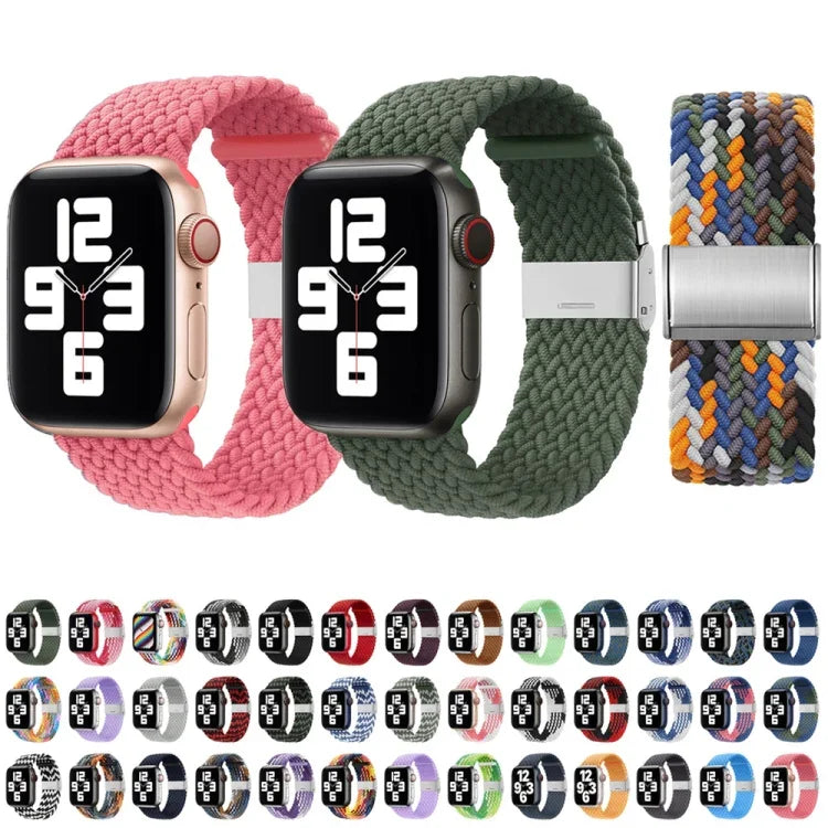 ナイロン編みワンバックル交換用時計バンド Apple Watch Series 7 41mm / 6＆SE＆5＆4 40mm / 3＆2＆1 38mm対応