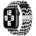 ナイロン編みワンバックル交換ウォッチバンド Apple Watchシリーズ用、7 45mm / 6&SE&5&4 44mm / 3&2&1 42mm