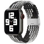 ナイロン編みワンバックル交換ウォッチバンド Apple Watchシリーズ用、7 45mm / 6&SE&5&4 44mm / 3&2&1 42mm