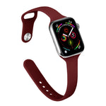 スリムシリコン交換ウォッチバンド、Apple Watch Series 7 41mm / 6 & SE & 5 & 4 40mm / 3 & 2 & 1 38mm用