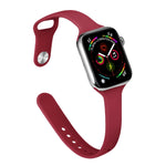 スリムシリコン交換ウォッチバンド、Apple Watch Series 7 41mm / 6 & SE & 5 & 4 40mm / 3 & 2 & 1 38mm用