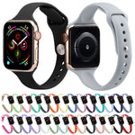 スリムシリコン交換ウォッチバンド、Apple Watch Series 7 41mm / 6 & SE & 5 & 4 40mm / 3 & 2 & 1 38mm用