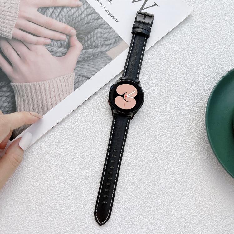 縫製レザーストラップバンド、Samsung Galaxy Watch4 40mm / 44mm用
