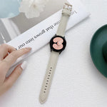 縫製レザーストラップバンド、Samsung Galaxy Watch4 40mm / 44mm用